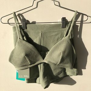 H&M Padded Triangle Bikini Top & Shortie Bikini Bottoms